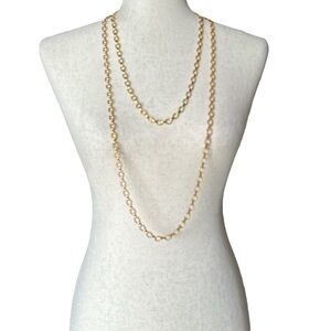 Vintage Gold-Tone Chain Necklace Set  Wear Together or Separately